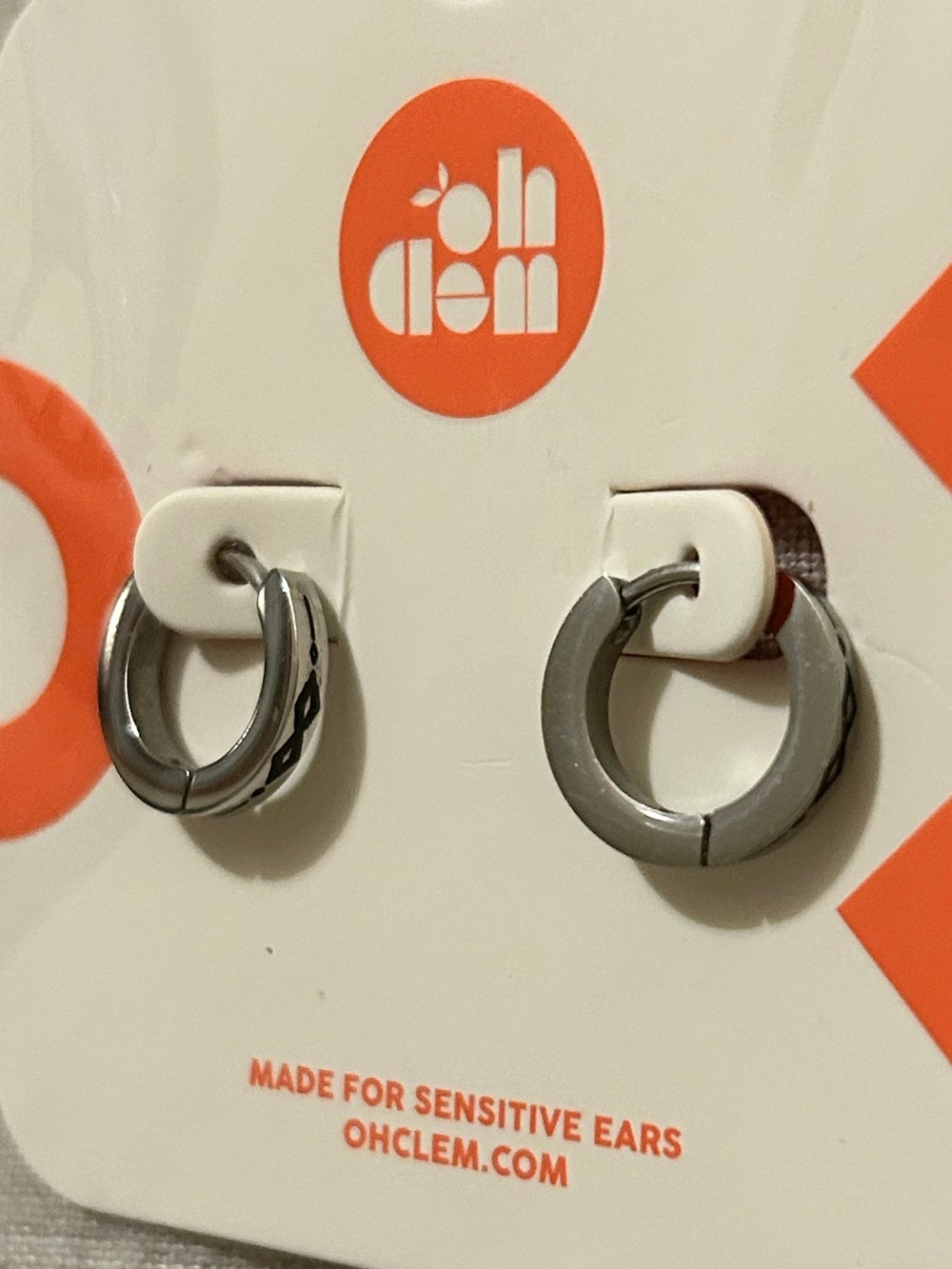 Oh Clem Silver southwest Huggie hoop Earrings